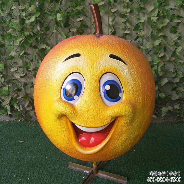 檸檬雕塑，水果仿真擺件，公園廣場雕塑 (2)