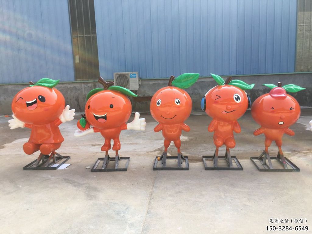 檸檬雕塑，水果仿真擺件，公園廣場雕塑 (8)