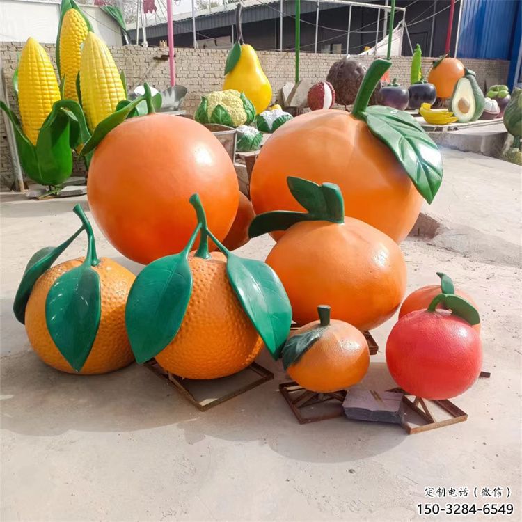 檸檬雕塑，水果仿真擺件，公園廣場(chǎng)雕塑 (10)