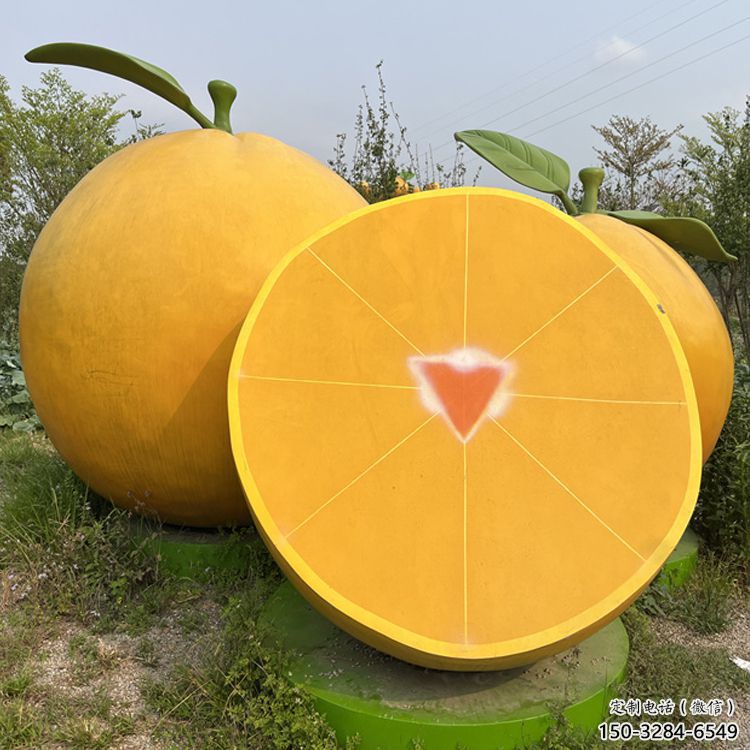 檸檬雕塑，水果仿真擺件，公園廣場雕塑 (18)