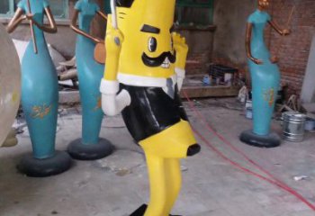 卡通香蕉雕塑 大型城市雕塑 商業(yè)街?jǐn)[件