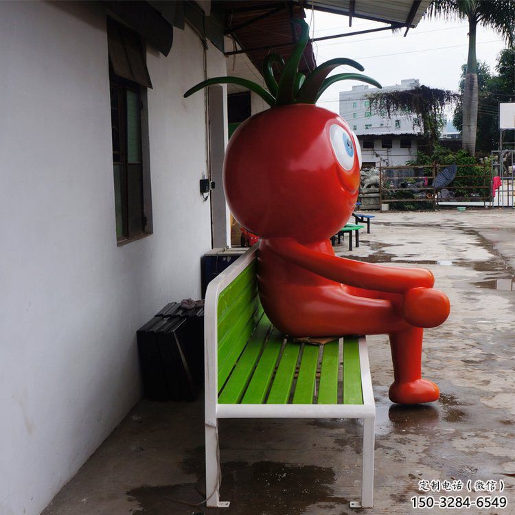 仿真番茄雕塑 店門口園林雕塑 蔬菜小品
