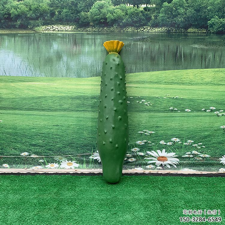 黃瓜雕塑 仿真果蔬雕塑 烤漆瓜果雕塑