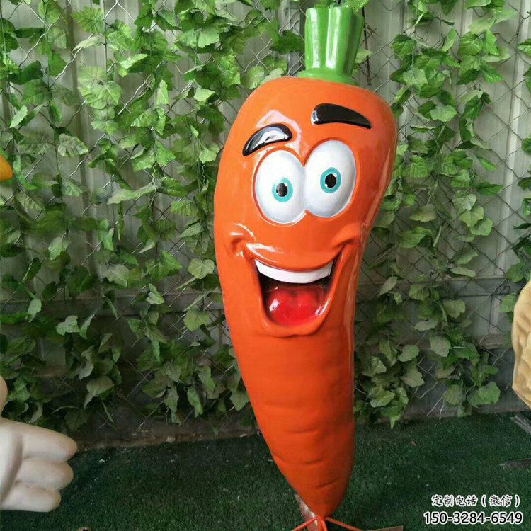 噴漆蘿卜雕塑 中式村口蔬菜雕塑 草地雕塑