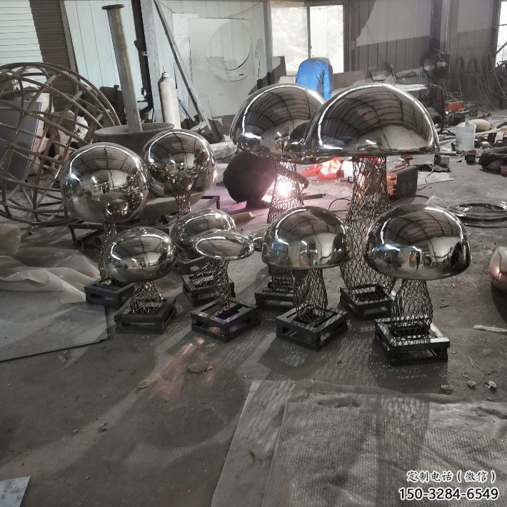 農村香菇雕塑 抽象藝術蔬菜雕塑 烤漆果蔬雕塑