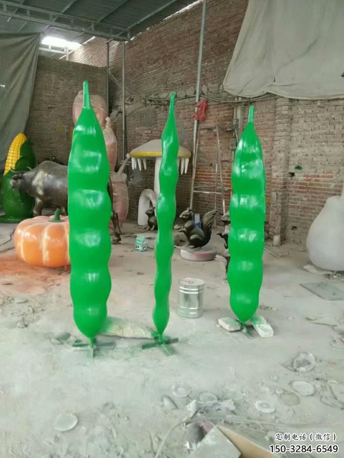 商場(chǎng)豆角雕塑 仿真雕塑 店門口小品