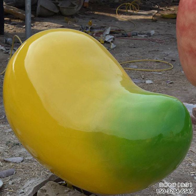 商業街芒果雕塑 烤漆果蔬雕塑 彩繪水果雕塑