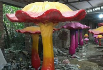仿真蘑菇雕塑 酒店公園雕塑 風景區(qū)擺件