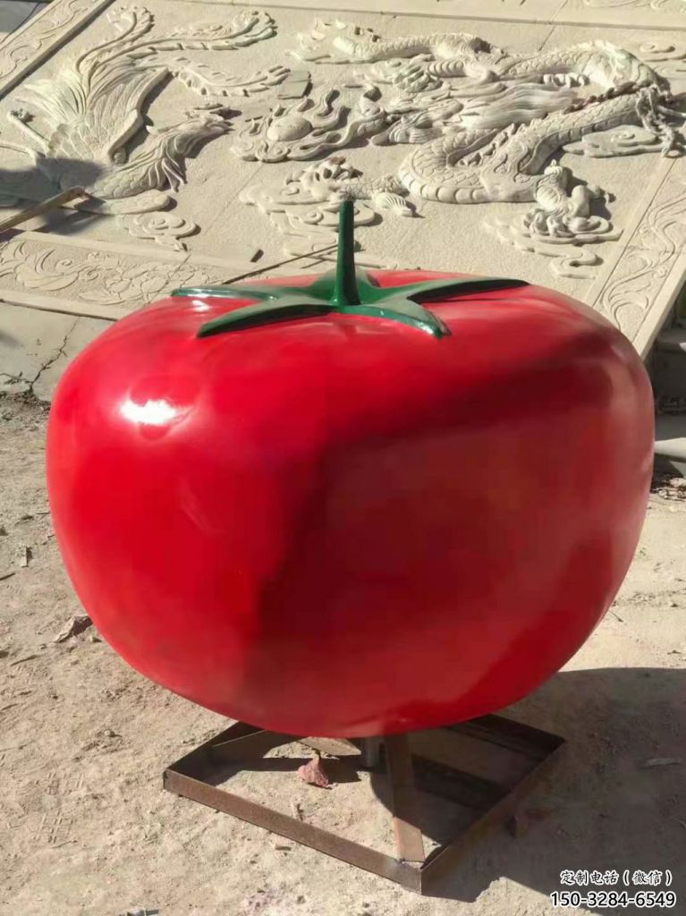 大型番茄雕塑 商業(yè)街廣場雕塑 彩繪擺件