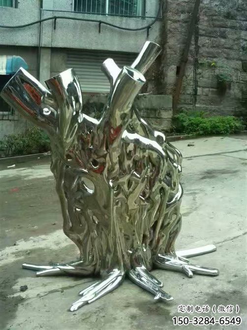 噴漆樹(shù)樁雕塑 中式村口大樹(shù)雕塑 草地植物雕塑