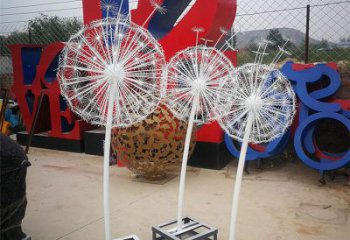 步行街蒲公英雕塑 游樂場(chǎng)花卉雕塑 鑄造植物雕塑