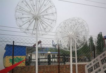 大門口蒲公英雕塑 發光公園花卉雕塑 仿真植物雕塑