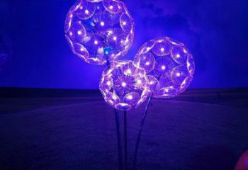 房地產蒲公英雕塑 現代景觀植物雕塑 幾何花卉雕塑