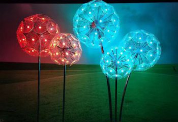 景觀場蒲公英雕塑 仿真花卉雕塑 景觀植物雕塑