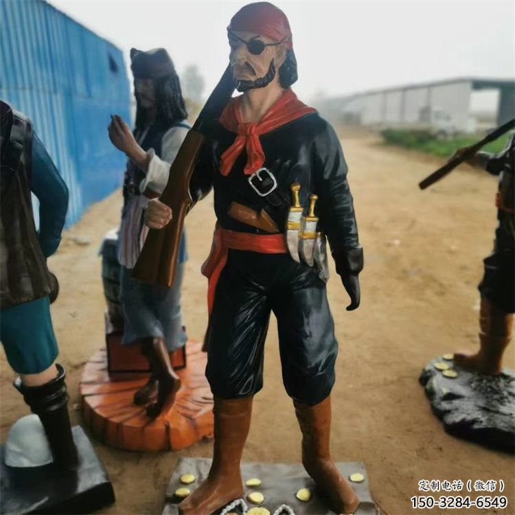 海盜雕塑生產商 景觀美陳卡通雕塑 噴漆動漫雕塑
