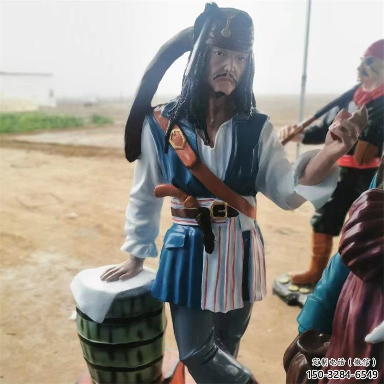戶外海盜雕塑廠 噴漆卡通雕塑 燈光動漫雕塑