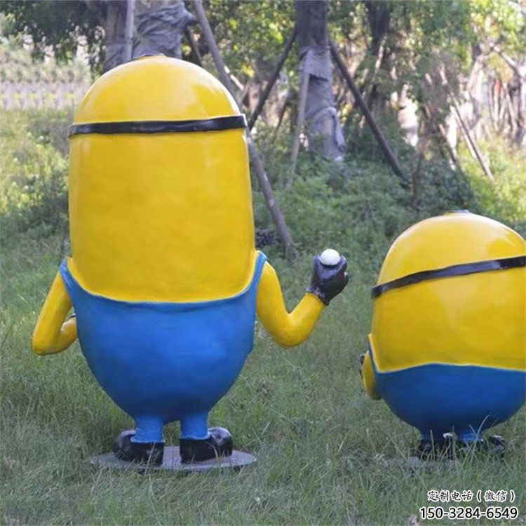 街道小黃人雕塑 現(xiàn)代景觀動漫雕塑 彩繪卡通雕塑