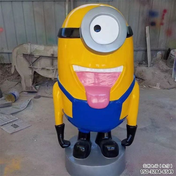 室內小黃人雕塑 仿真景觀動漫雕塑 大型卡通雕塑