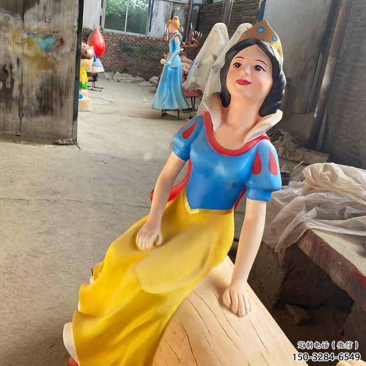 白雪公主雕塑 景觀美陳卡通雕塑 噴漆動(dòng)漫雕塑