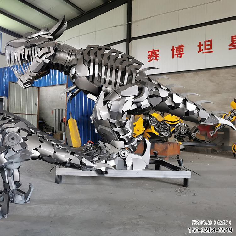 卡通機(jī)器人雕塑廠家 店門口園林雕塑 動漫小品