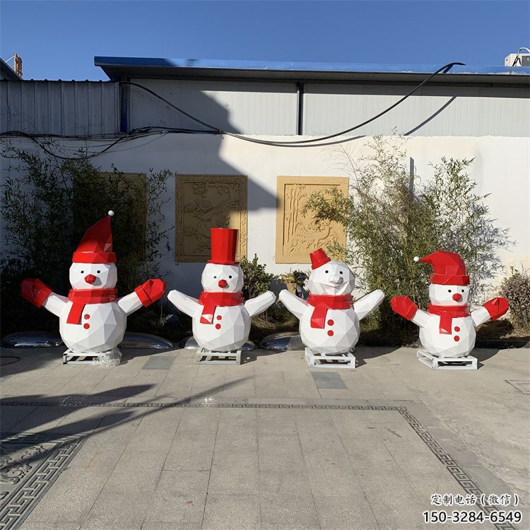 商業(yè)街雪人雕塑 售樓處雕塑 卡通擺件