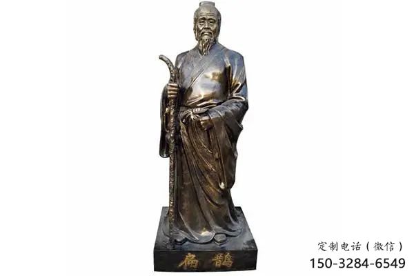 青銅扁鵲雕塑 歐式步行街名醫(yī)雕塑 大型商場(chǎng)藥王雕塑