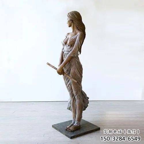 黃銅女人雕塑 創(chuàng)意女性雕塑 別墅區(qū)歐式雕塑