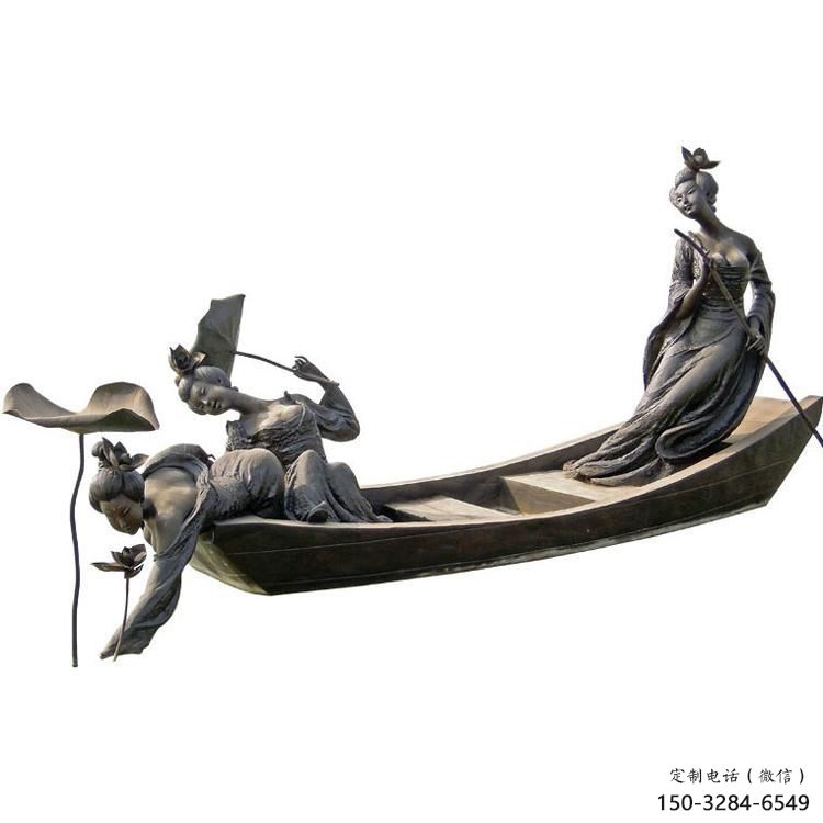 園林船夫雕塑 風(fēng)景區(qū)民俗雕塑 廣場(chǎng)小品
