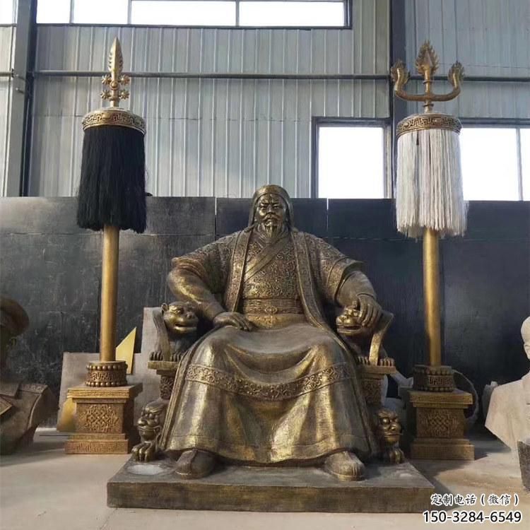 青銅皇帝雕塑 景觀校園古代雕塑 商業街雕塑