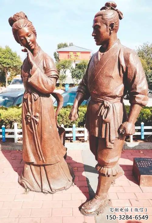 園林牛郎織女雕塑 風景區神話雕塑 廣場小品