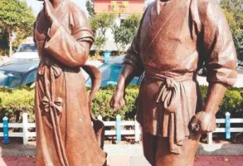 園林牛郎織女雕塑 風(fēng)景區(qū)神話雕塑 廣場小品