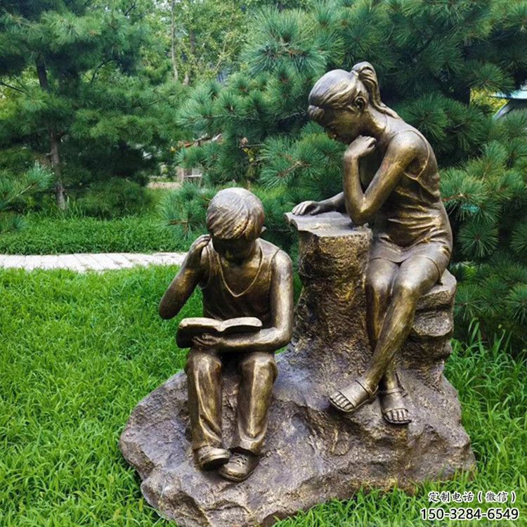 小孩子雕塑 仿真景觀玩耍雕塑 烤漆童趣雕塑