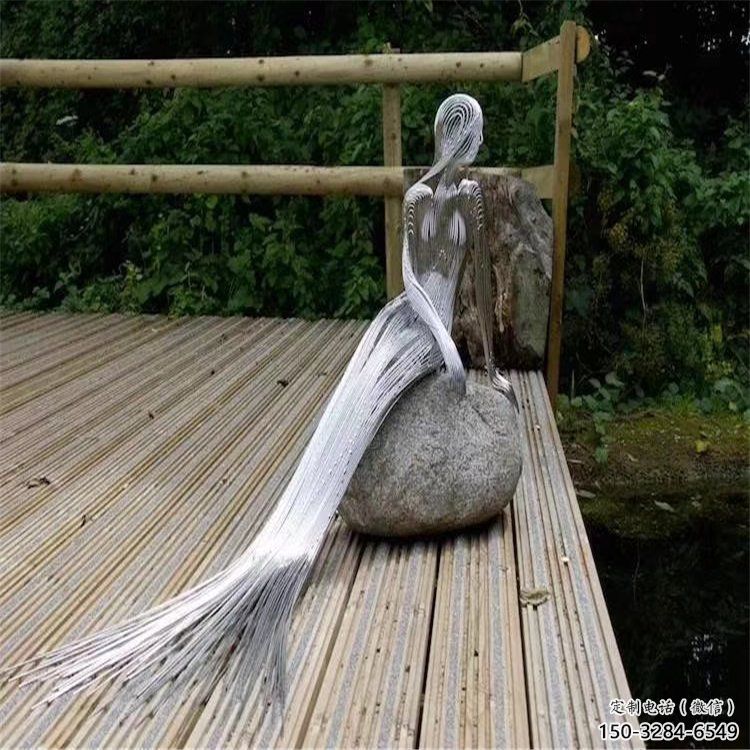 大型美人魚(yú)雕塑 歐式步行街雕塑 彩繪動(dòng)漫雕塑