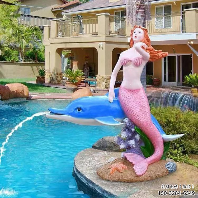戶外美人魚雕塑 噴漆景觀卡通雕塑 彩繪動(dòng)漫雕塑
