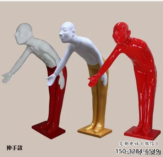 公園迎賓雕塑 酒店門(mén)口雕塑 彩繪擺件