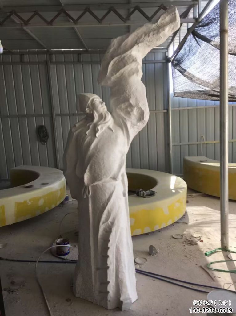 李白雕塑 抽象藝術(shù)人物雕塑 烤漆詩(shī)人雕塑