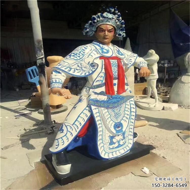 仿古京劇雕塑 彩繪民俗雕塑 現(xiàn)代唱戲雕塑