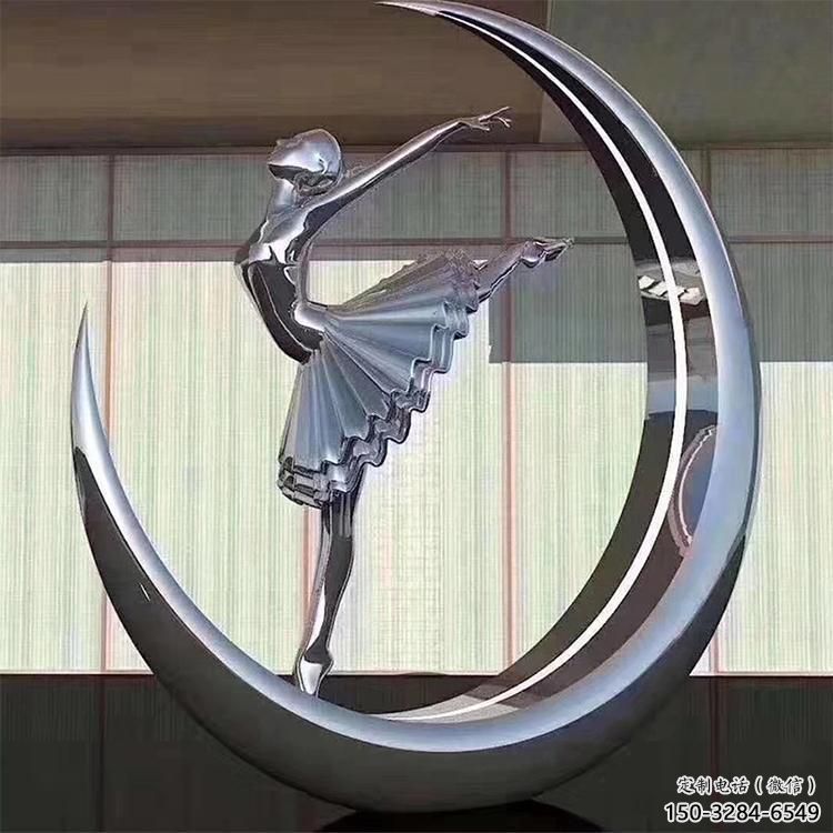 抽象舞蹈雕塑 餐飲店演員雕塑 商業(yè)街跳舞雕塑