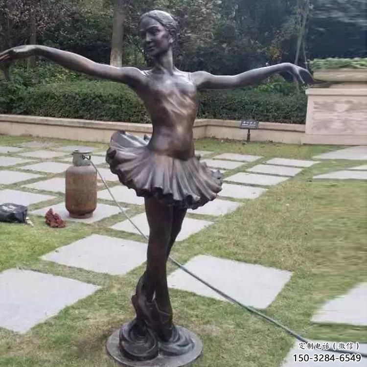 烤漆舞蹈雕塑 大型演員雕塑 室內(nèi)跳舞雕塑