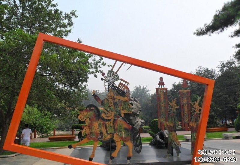 草地皮影雕塑 現代雕塑 大型傳統雕塑
