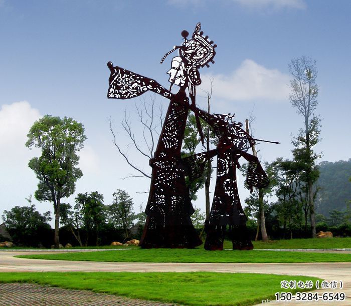 公園皮影雕塑 戶外雕塑 抽象傳統雕塑