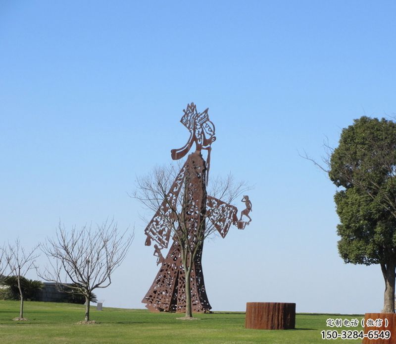 住宅小區皮影雕塑 仿古雕塑 公園傳統雕塑