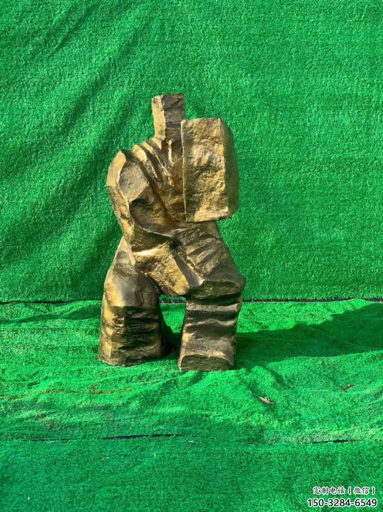 房地產(chǎn)武術(shù)雕塑 現(xiàn)代功夫雕塑 幾何練拳雕塑