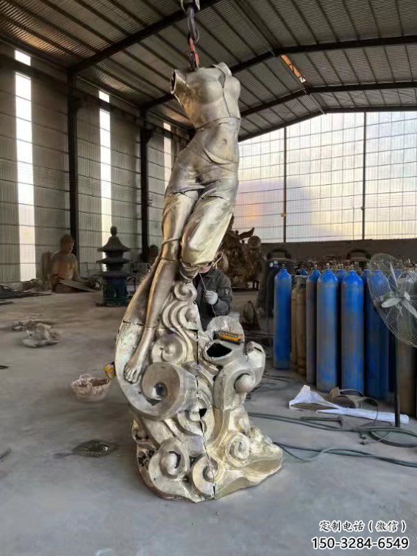 廣場(chǎng)和平女神雕塑 抽象人物雕塑 烤漆歐式雕塑