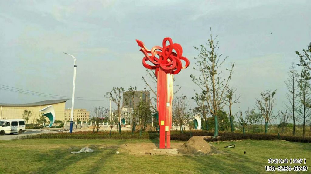 景觀中國結雕塑 烤漆大型雕塑 酒店文化雕塑