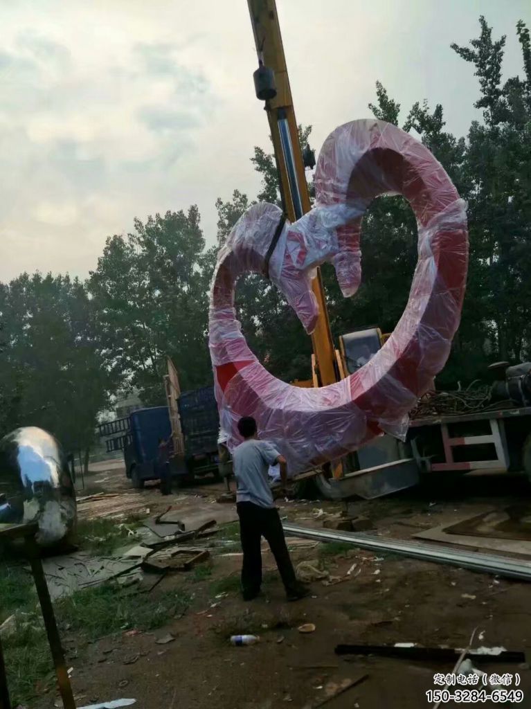 庭院心形雕塑 公園雕塑 鍛造愛(ài)情雕塑