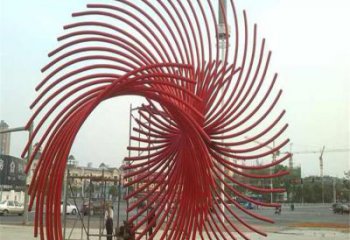 現(xiàn)代鳳尾雕塑 大型別墅區(qū)雕塑 彩繪雕塑