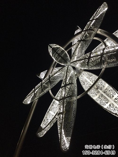 廣場風車雕塑 抽象風動雕塑 烤漆旋轉雕塑