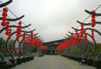 景觀燈籠雕塑 剪影雕塑 商業街雕塑