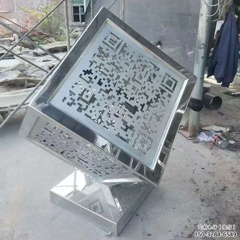 大型商場正方形雕塑 仿真正方體雕塑 鏡面方塊雕塑